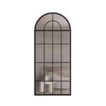 miroir mural panneau décoratif verre mat géométrique noir blanc classique moderne chambre coucherDecorationMurale
