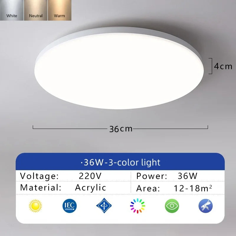 luminaire led moderne blanc surface lisse minimaliste étanche poussière 2000 82000 flux lumines