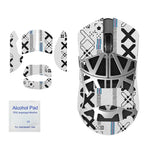 souris jeu souris antidérapante stickers adhésifs motifs géométriques pieds rechange serviette antiseptique noir rouge