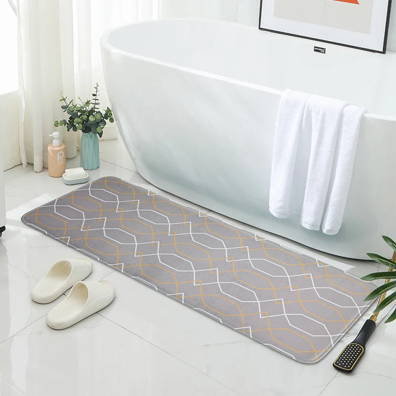 tapis moderne rayures horizontales motifs géométriques polyester antidérapant intérieur maison sol cuisine