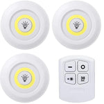 lampe led veilleuse blanc moderne adhésive batterie commandes distante luminosité réglable chambre salle bain