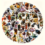 sticker adhésif cartoon animal fruit variés opaques fantasy jeunesse