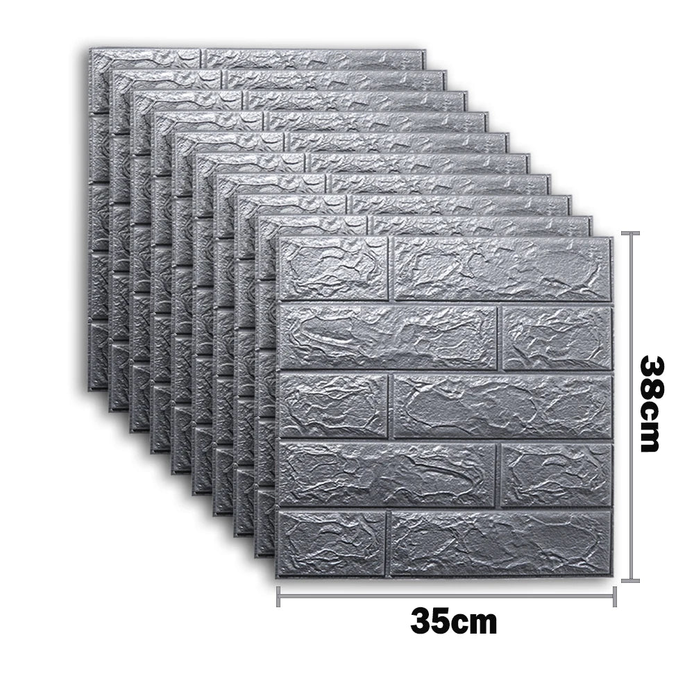 panneaux decoratifs murals adhésifs texture brique moderne gris beige bleu vert rose noir blanc