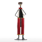 décorations métalliques jazz vintage figurines musiciens instruments saxophone guitare trompette rouge