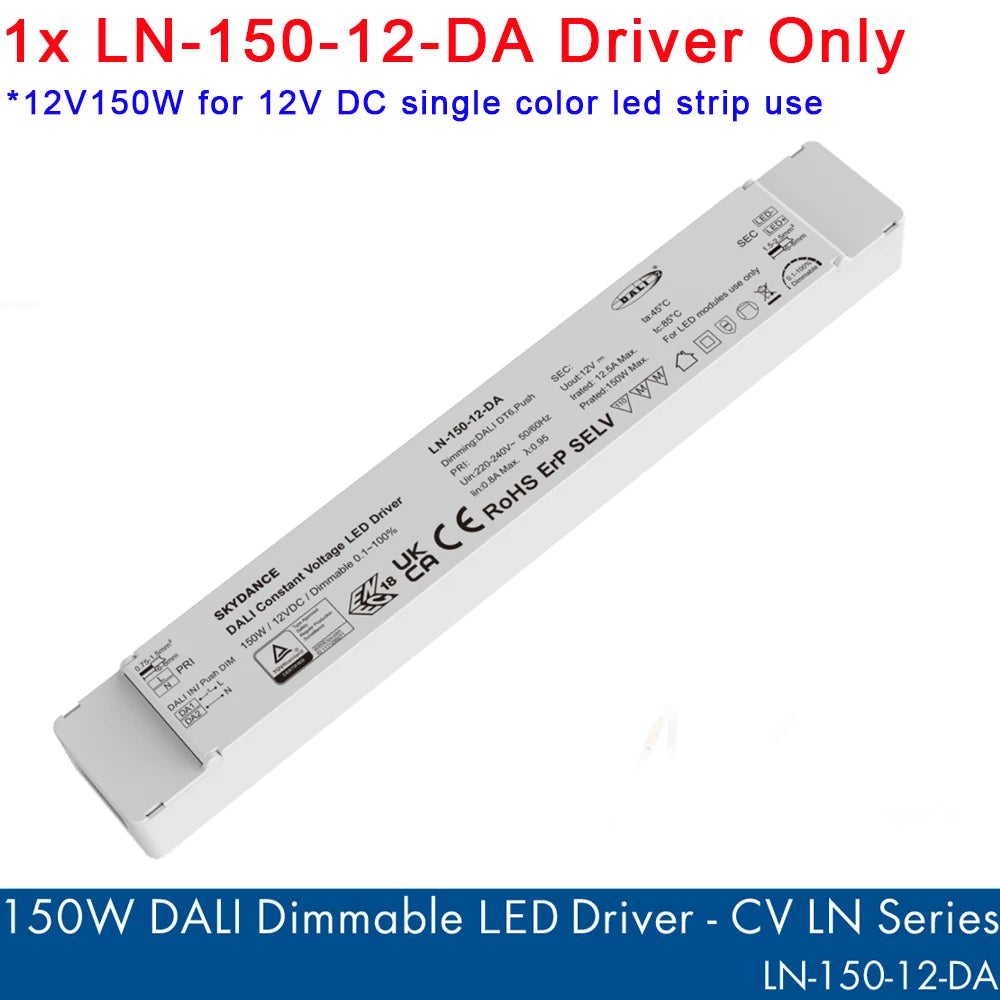 pilote led 150w 12v 24v dali cct constant voltage veromount blanc moderne