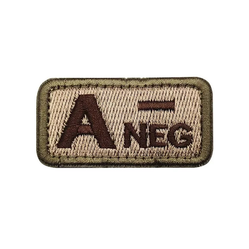 écussons sang type badges patchs militaires vert olive noir crochet boucle 2.5cm 5cm pos