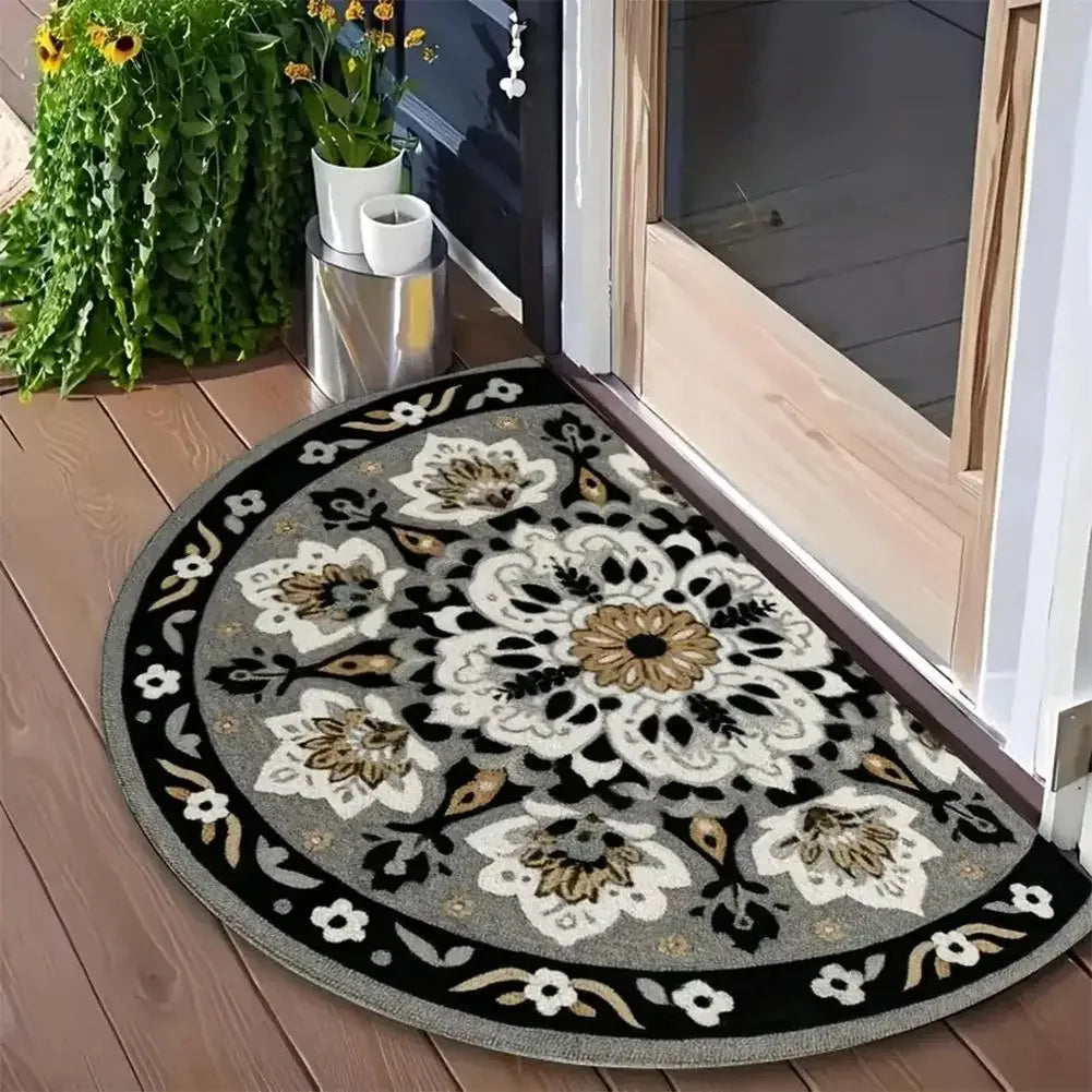 tapis d'entrée multicolore mosaïque antidérapant motif géométrique moderne classique