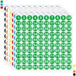 étiquettes autocollantes numérotées rondes vert blanc bleu jaune orange rouge utilitaires moderne marquage articles