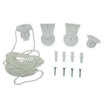 kit pièces détachées stores vénitiens blanc chaîne support mural embouts circulaires vis chevilles utilitaire