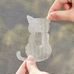 patchs réparation moustiquaire adhésifs formes animales chat oiseau décorative facile pose semi transparent