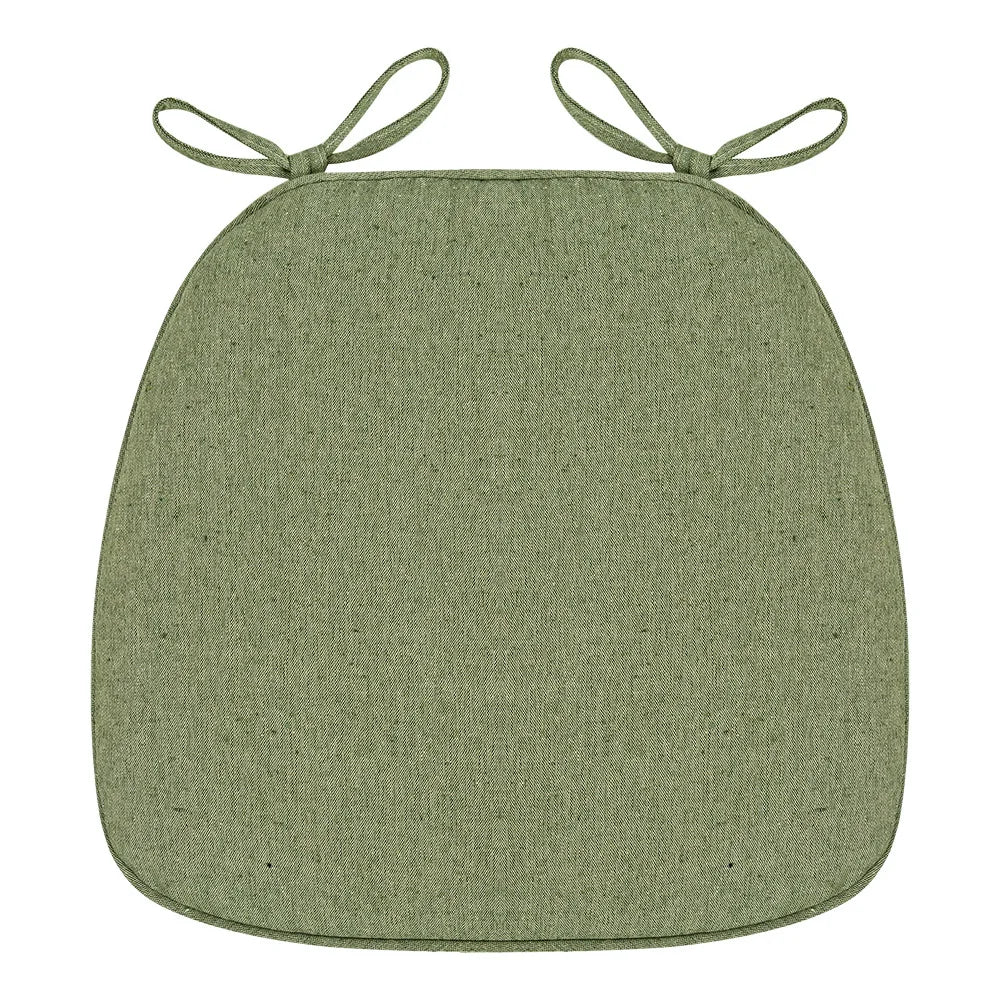 coussin chaise épais lin coton moderne beige vert gris bleu brodé polyester fixations