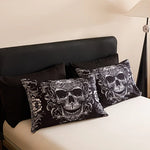 Taies d'oreiller assorties motif crâne victorien