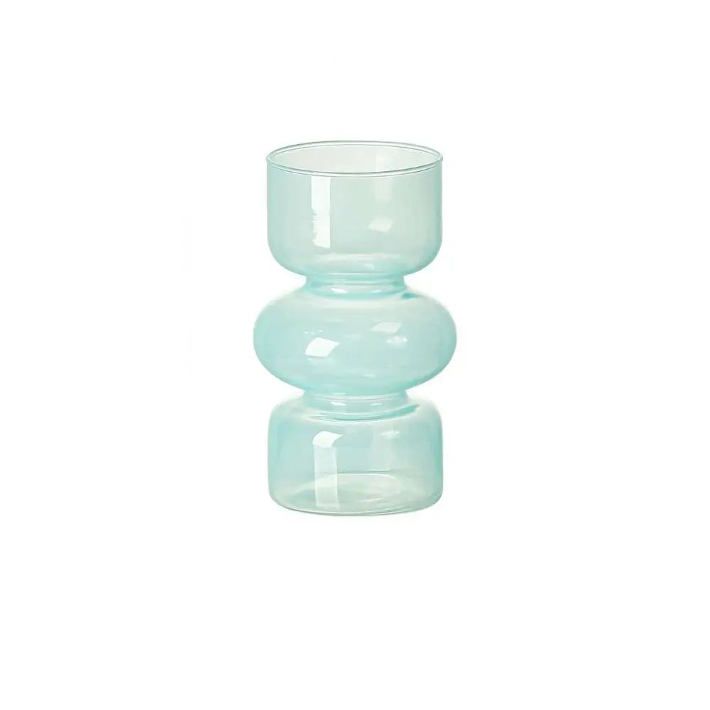 vase verre moderne blanc vert bleu rose noir geometrique decoration intérieure fleurs artificielles