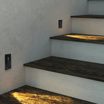 Lampe d'escalier LED gris moderne finition lisse boîte LED haute luminosité aluminium