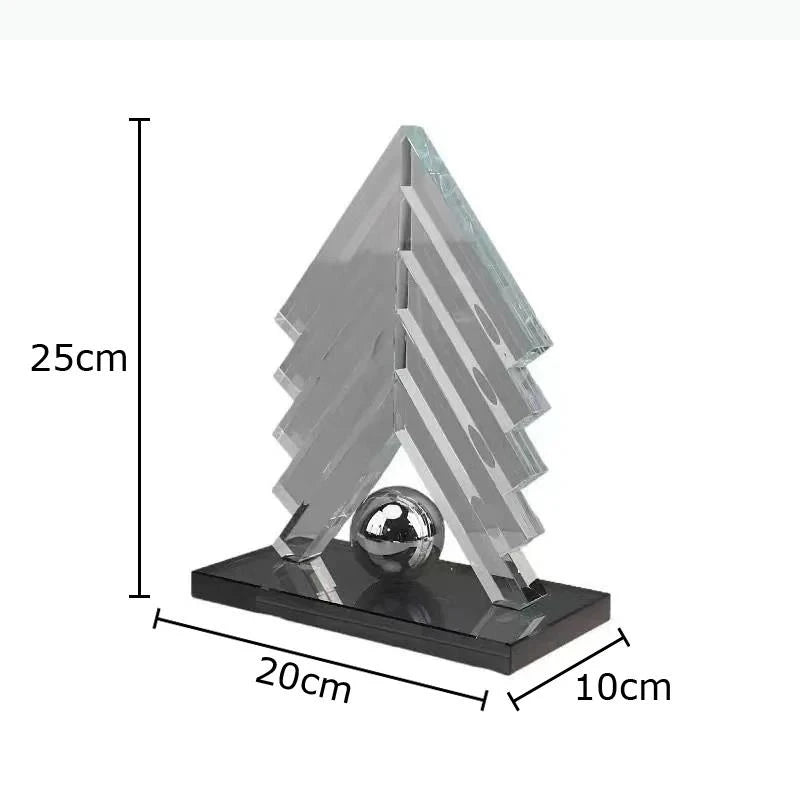 décoration intérieure moderne sculpture transparente noire argentée minimaliste