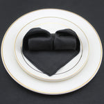 serviette table satin pliée forme coeur mariage décoration fête