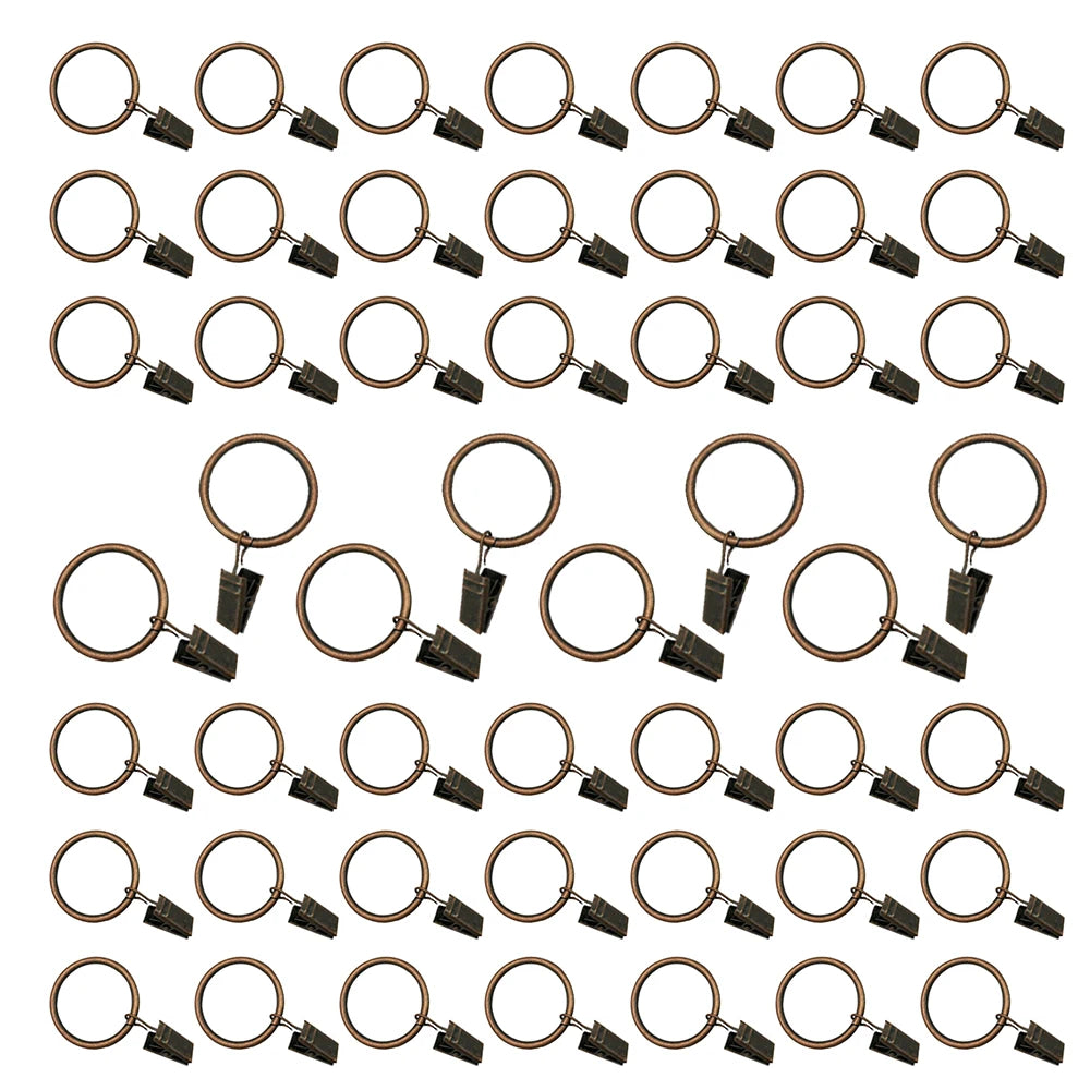 anneaux rideau fer noir bronze modernes pinces 38mm 18mm 8mm