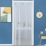 rideau porte autoagrippant violet bleu clair motif personnages transparent moderne