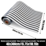 sticker mural auto adhésif texture miroir noir blanc rayures horizontales moderne autocollant