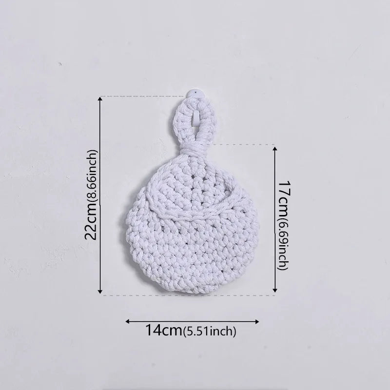 paniers rangement crochet rustique beige respectueux environnement boho chic decoration cuisine