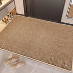 tapis moderne beige gris antidérapant scénique durable entrée couloir bain polyester