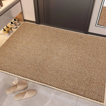 tapis moderne beige gris antidérapant scénique durable entrée couloir bain polyester