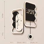horloge murale moderne minimaliste noir blanc vert olive cadran analogique numérique transparent opaque