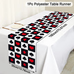 nappe table carte poker motif coeurs carreaux trèfles pic rouge noir blanc anniversaire fête