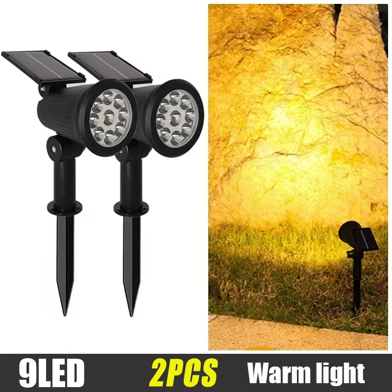 projecteur solaire extérieur réglable led rvb noir moderne jardin contemporain