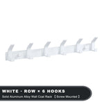porte serviettes mural blanc moderne crochets cordons rangement salle bain minimaliste