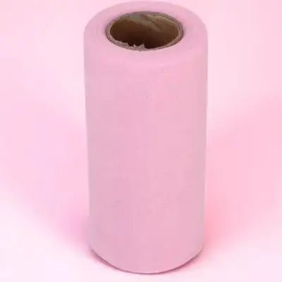 ruban tulle rose clair 15cm large décoration mariage opacité fine texture parties festive