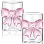verres champenois transparents rose nœud papillon décoration moderne occasion partie set deux