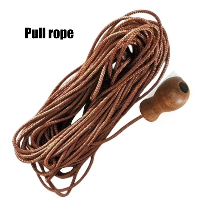 corde rideau marron clair tissée moderne clips crochets vis 12m