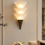 lampe murale vintage art déco bronze abat jour rayures blanc cuisine chambre salle manger