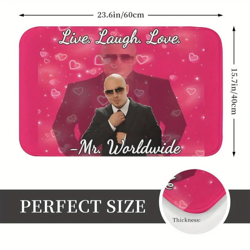 tapis rose pitbull live rire amour antidérapant résistant extérieur intérieur prière plageolvable machine