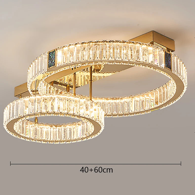 lampe moderne or transparent facettes élégante invisible 249 2000lm 90 260v assemblage salon