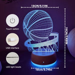 lampe nuit 3D bleu vert violet réseau lignes blanches transparent moderne minimaliste tactile USB