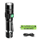 torche rechargeable 30w led noire intense camping plein air modulaire zoom