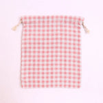 sac rangement coton rose flammes fraises vintage doux portefeuille voyage