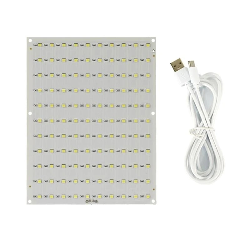 Panneau led gris clair moderne 156mm 120mm 110 diodes usb 5v1a
