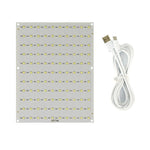 Panneau led gris clair moderne 156mm 120mm 110 diodes usb 5v1a