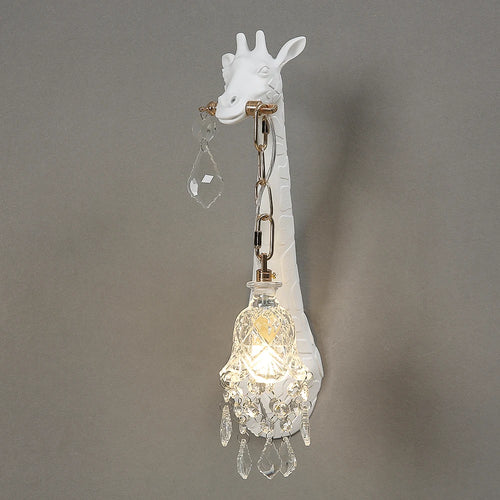 Applique murale girafe LED or noir blanc cristaux moderne éclairage chevet salon
