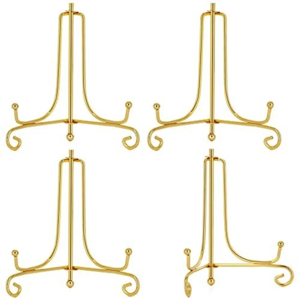 supports assiettes réutilisables or argent modernes clips élégants 10 12 cm