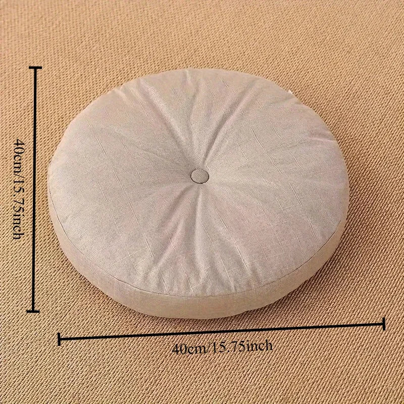 coussin rond beige rayures horizontales moderne doux confortable lit siège ornement