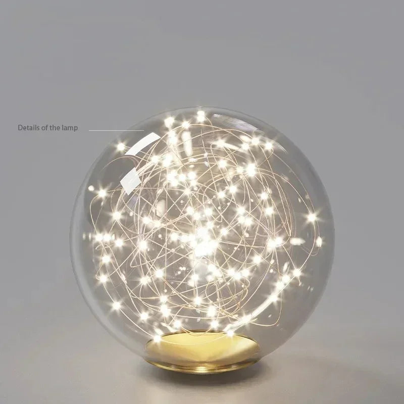 suspension lumineuse moderne boules translucides or blanc cuisine salon chambre