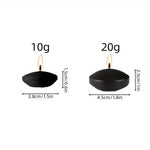 bougies flottantes noires rondes 10g 20g 1.5pouce 1.8pouce minimaliste fil vases table mariage