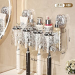 organisateur mural transparent texturé moderne porte bougies ventouse hygiénique salle bain rangement efficace simple