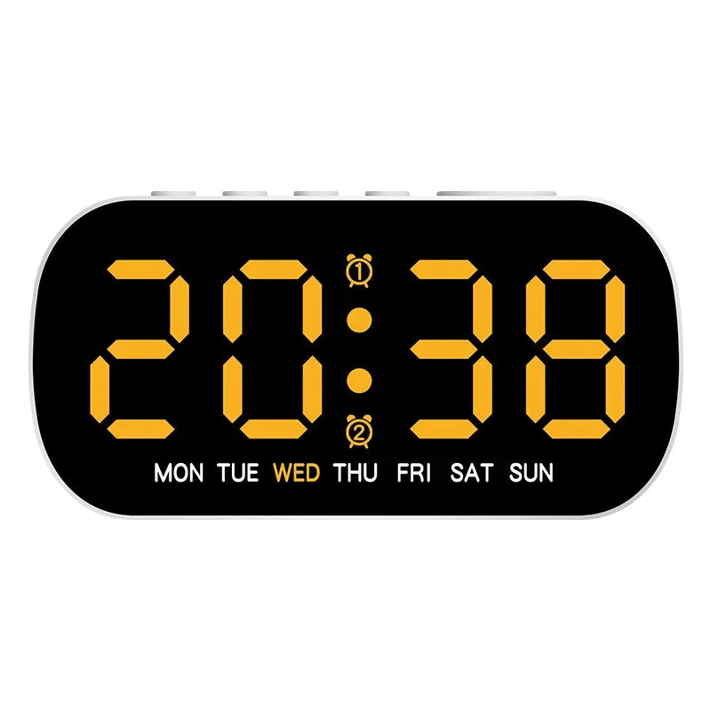 horloge numérique LED multi fonctions alarme date temps blanc vert bleu moderne