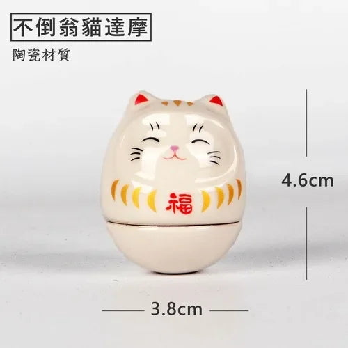 statue daruma gris relief sculpté artisanal traditionnel maison décoration bouddhiste