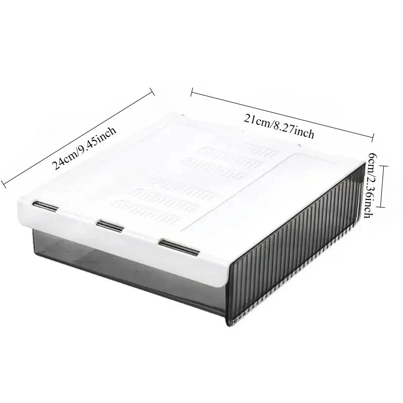 tiroir invisible transparent moderne adhésif rangement réutilisable plastique ridges